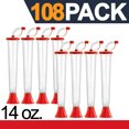 thumbnail image 1 of (54 or 108 Cups) Yard Cups with RED Lids and Straws - 14oz - for Margaritas and Frozen Drinks, 1 of 9