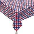 thumbnail image 1 of 54" x 108" Patriotic Gingham Rectangle Disposable Plastic Tablecloth, 1 of 1