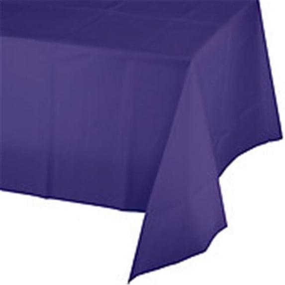 54 x 108 in. Disposable Vinyl Purple Table Cover