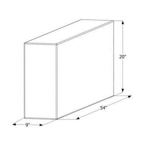 54 x 20 x 9 in. 39 gal Fresh Water Holding Tank