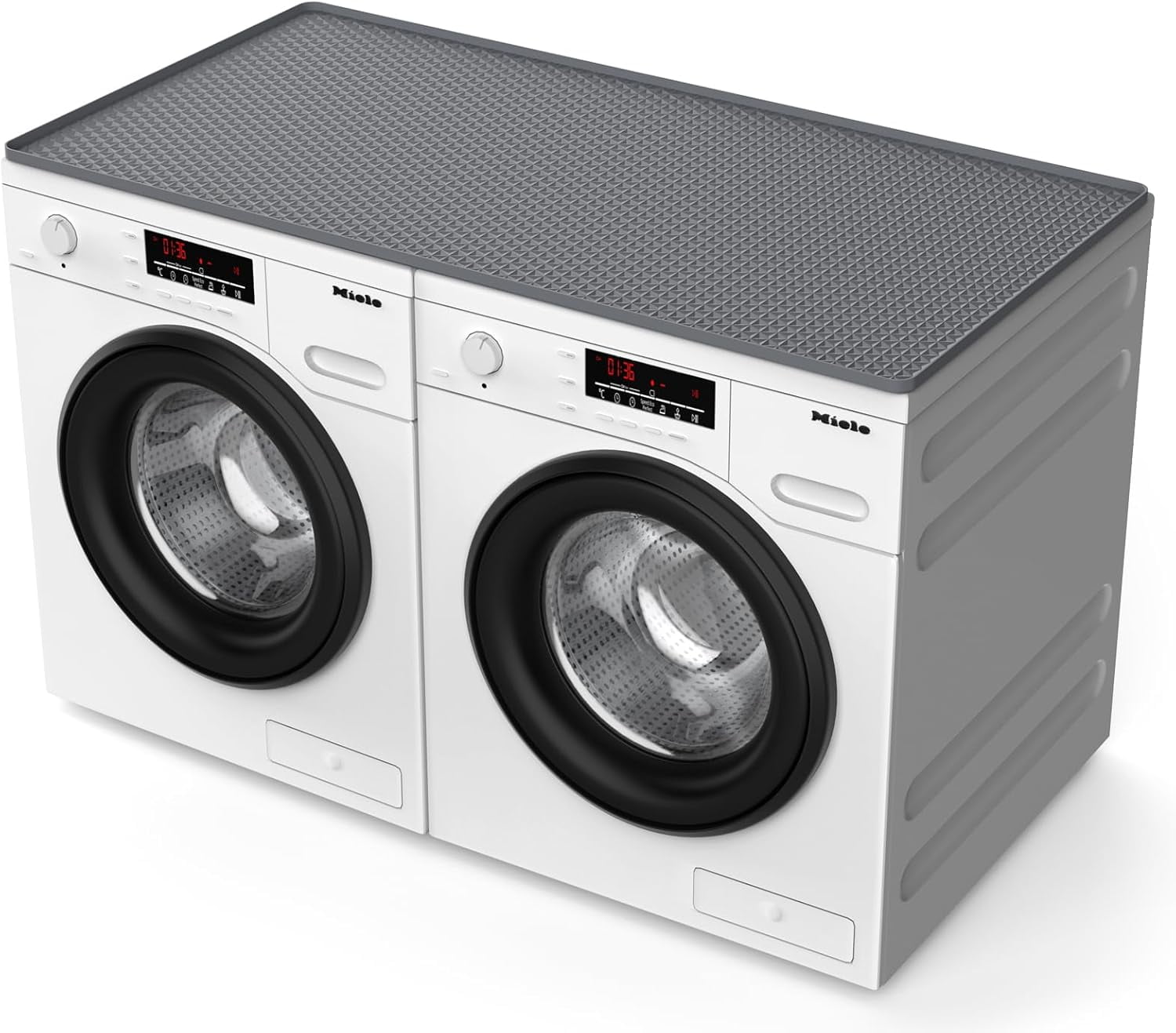 54" x 27.5" Washer and Dryer Covers for the Top，Waterproof and non-slip Washing Machine Cover，Applies to Kitchen、laundry room organization，Washer Dryer Countertop. (Gray)