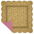 thumbnail image 1 of Portofino Floral Design 100% Cotton Reversible Table Topper 50" x 52", 1 of 2