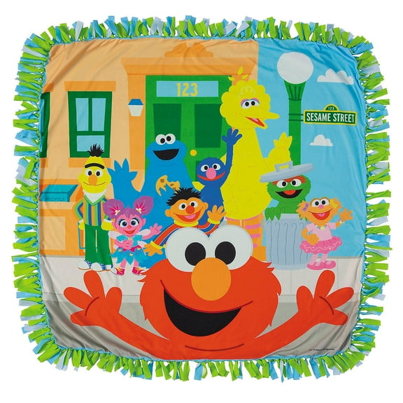54" x 54" Sesame Street Fleece Tied Throw Craft Kit - Makes 1