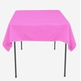 thumbnail image 1 of 54" x 54 inch Square Overlay Tablecloth 100% polyester Wholesale Wedding party", (Color: Pink), 1 of 1