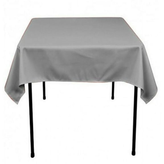 54" x 54 inch Square Overlay Tablecloth 100% polyester Wholesale Wedding party", (Color: Silver Grey)
