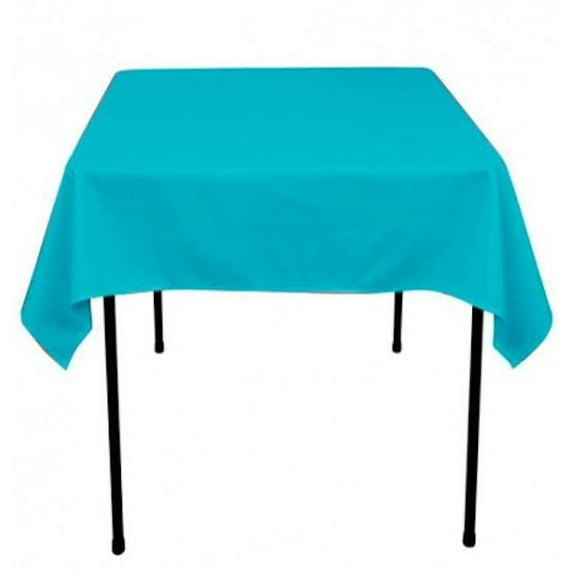 54" x 54 inch Square Overlay Tablecloth 100% polyester Wholesale Wedding party", (Color: Tiffany)