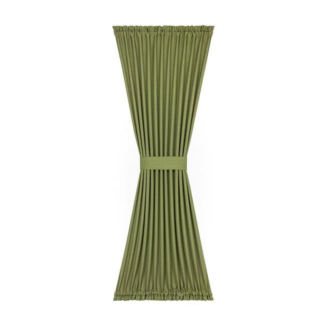 54 x 72 in. Darcy Rod Pocket Door Panel with Tieback, Green