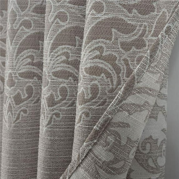 54 x 84 in. Dorian Jacquard Panel, Taupe - Pack of 2