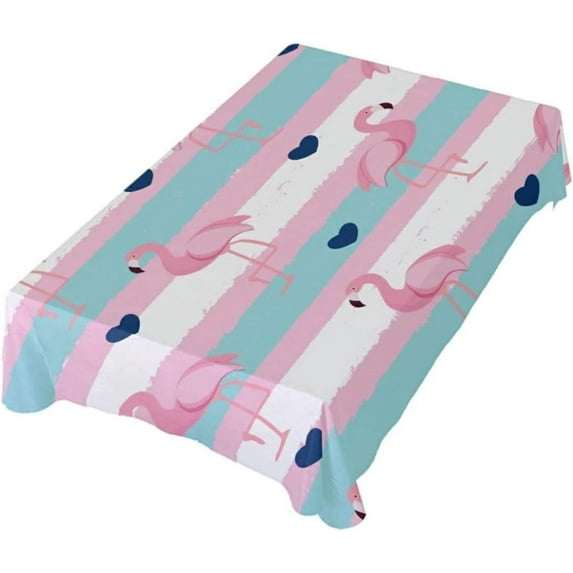 54"x54" Outdoor & Indoor Rectangle Tablecloth, Beautiful Flamingo Dinner Table Cover for Patio, Picnic, Holiday Party