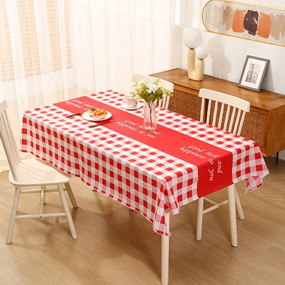 54"x71" PEVA Tablecloth Waterproof Washable - Stain Resistant Plastic Table Cover for Dining Table, Kitchen, Party, Picnic (Fits 3-6ft Tables, Wipe Clean, Eco-Friendly)