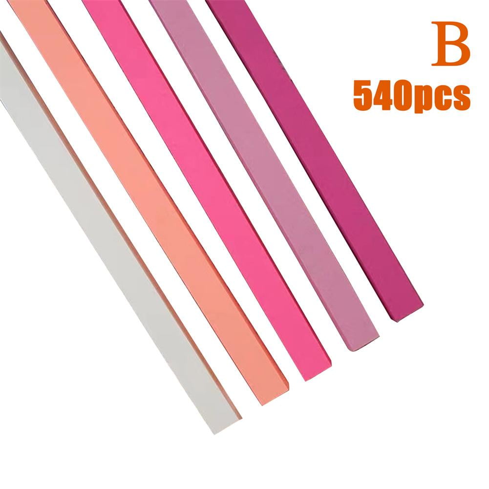 540/560pcs Folding Paper Lucky Star Paper Strip Origami Ribbons Craft I2L7  