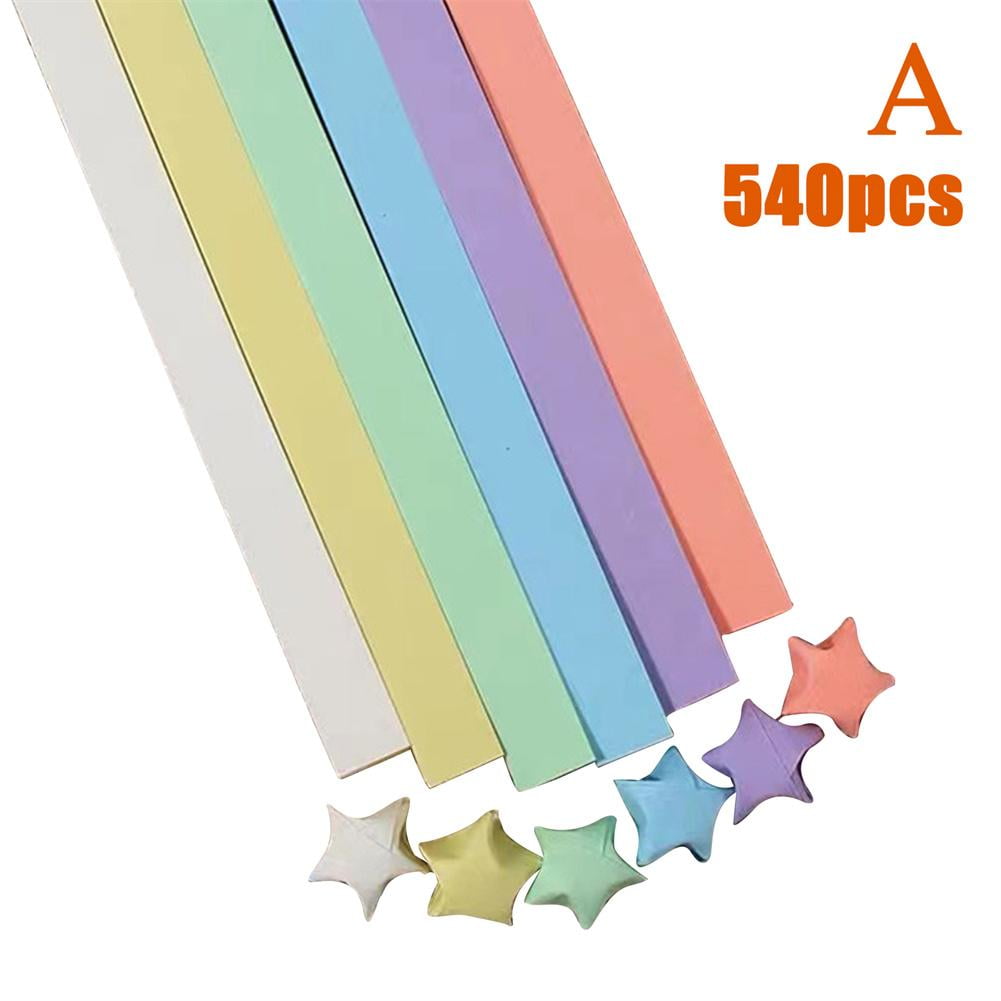 1 Bags 80pcs Origami Lucky Star Paper Strips Folding Paper Ribbons Colo`US