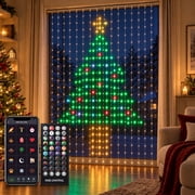 540 LEDs Smart WiFi RGBW Color Changing LED Halloween Curtain Lights 5 x 6 FT Window Lights with Alexa App & Remote Control Music Sync DIY Patterns Indoor Outdo