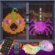 540 LEDs Smart WiFi RGBW Color Changing LED Halloween Curtain Lights 5 x 6 FT Window Lights with Alexa App & Remote Control Music Sync DIY Patterns Indoor Outdoor Decor for Halloween Parties