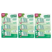 540 Picks, Sunstar Gum Soft-Picks Advanced, Dental Pick Soft Rubber Bristle, Curved Design, Mint