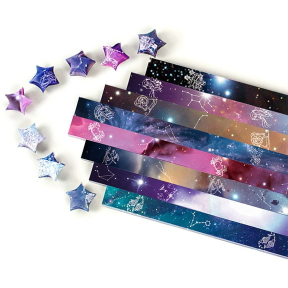 540 Pieces/Pack Origami Star Paper Strips DIY Birthday Gift Pressure Relief Game Great Wishes Lucky Star Paper Strips