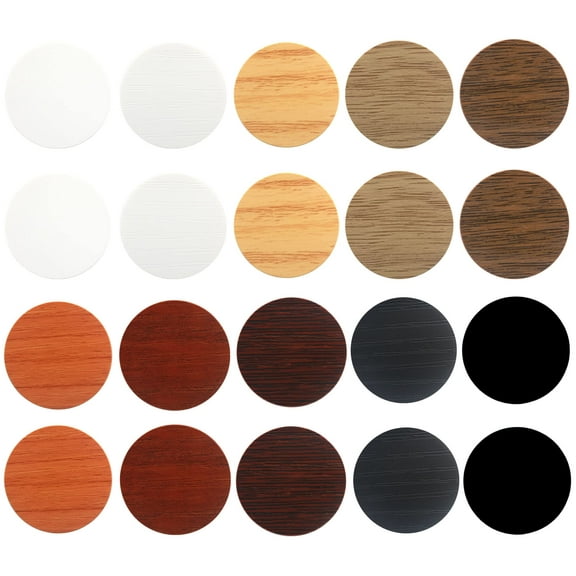 540 Pieces Screw Hole Covers Stickers, Adhesive PVC Screw Cover Caps, 10 Sheets Adhesive Textured Furniture Screw Stickers in 10 Colors for Cabinets Bookcase Desk Countersunk Screws Cam Lock