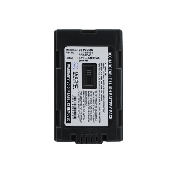 5400mAh CGA-D54SE CGA-D54SE/1H VW-VBD55 CGA-D54 CGA-D54S CGR-D54S CGA-D54SE/1B CGP-D54S Battery for Panasonic AG-DVC30 NV-MX1000