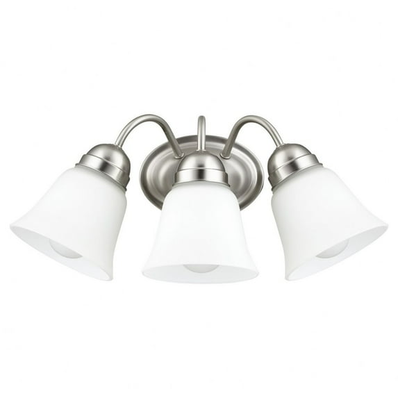 5404-3-65-Quorum Lighting-3 Light Wall Mount in Traditional style - 16.5 inches wide by 7.5 inches high-Satin Nickel Finish