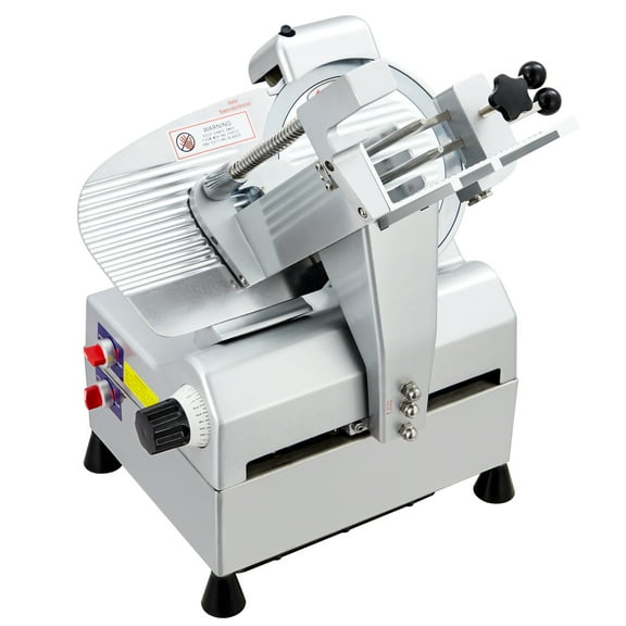 540W Automatic Food Processor & Meat Slicer | Dual 10" Stainless Steel Blades | 0-15Mm Adjustable Chicken Shredder