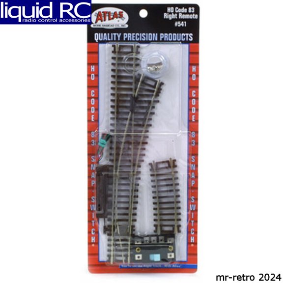 Atlas HO Scale Code 83 Remote Right-Hand Turnout/Switch Model Train Track