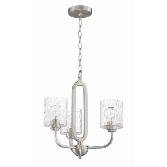 54223-BNK Craftmade Lighting Collins - 3 Light Chandelier-Brushed Polished Nickel Finish    -Traditional Installation