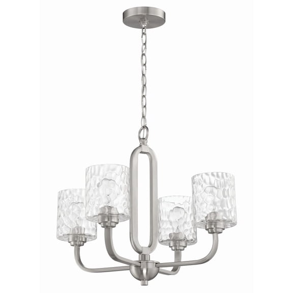 54224-BNK Craftmade Lighting Collins - 4 Light Chandelier-Brushed Polished Nickel Finish    -Traditional Installation