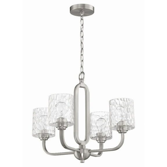 54224-BNK Craftmade Lighting Collins - 4 Light Chandelier-Brushed Polished Nickel Finish    -Traditional Installation