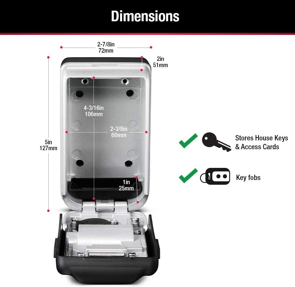 5425D Set Your Own Combination Wall Mount Lock Box with Light Up Dials ...