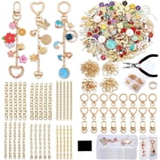 544 Pcs Lip Gloss Keychain Making Kit, DIY Craft Supplies with Charms, Keychains, Jump Rings, Lobster Clasps, Chains & Tools