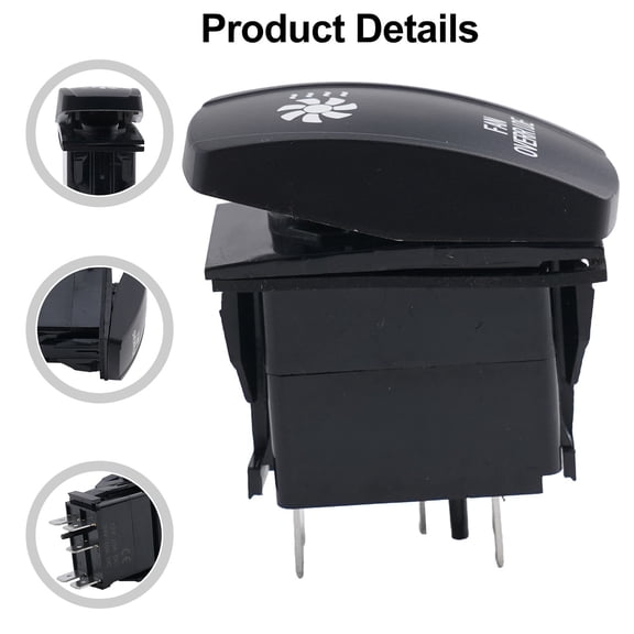 544302 Rocker Switch Fan Override For Atv Utv Rocker Switch Control 12V 1Pcs Fangkenuo