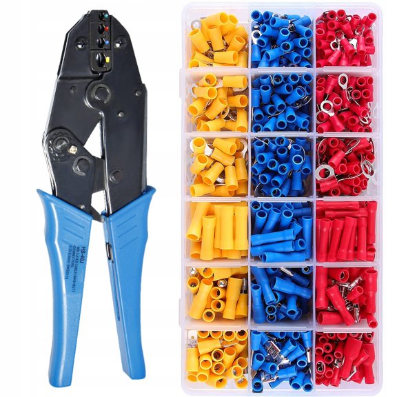 545 Pack of Multiple Crimp Shovel Terminal Insulated Wire Connector Kits