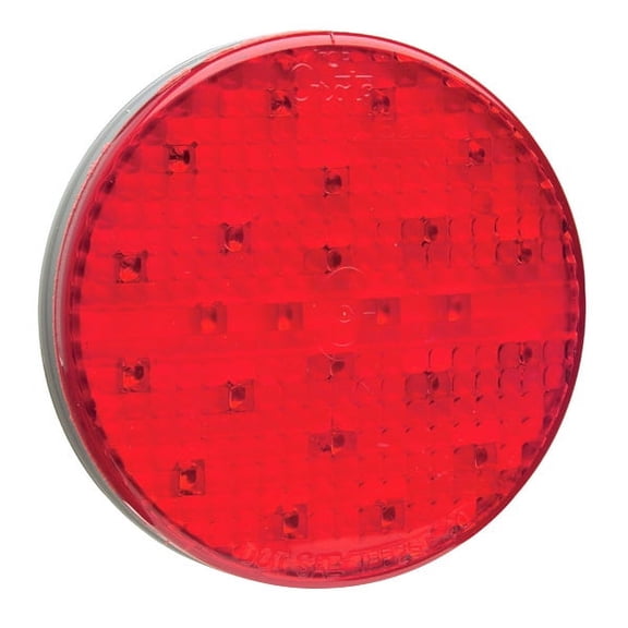 54562 - STT LAMP 4in RED SUPERNOVA LED FULLPATTERN W/AMP CONNECTOR - (1 EA)