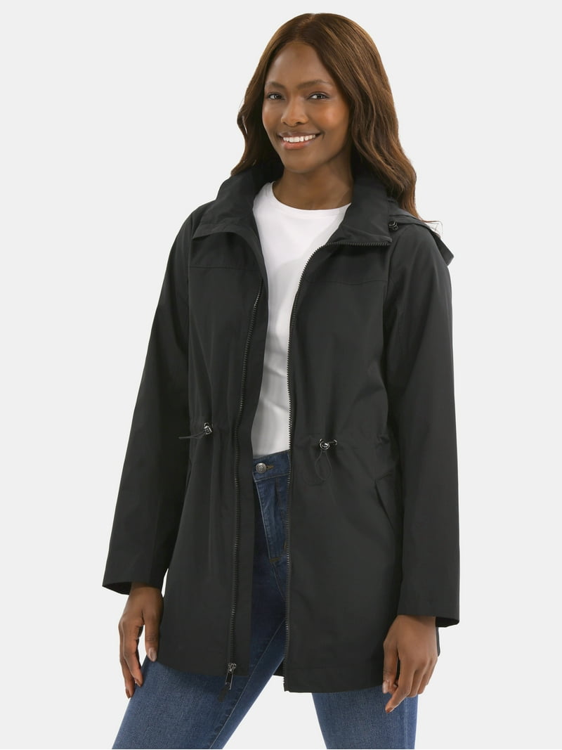 Time and Tru Women's Lightweight Anorak Jacket with Hood