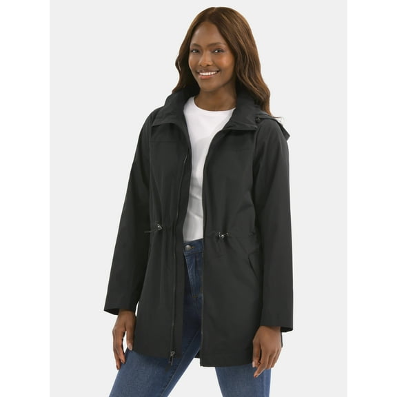 Time and Tru Women's Lightweight Anorak Jacket with Hood, Sizes XS-2X
