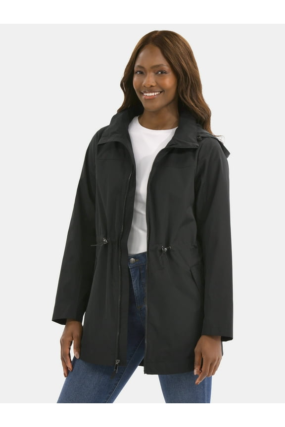 Women's Lightweight Anorak Jacket with Hood, Sizes XS-2X