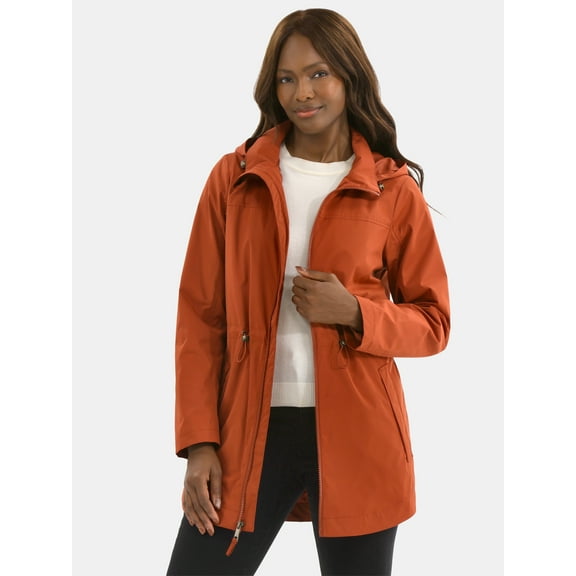Time and Tru Women's Lightweight Anorak Jacket with Hood, Sizes XS-2X