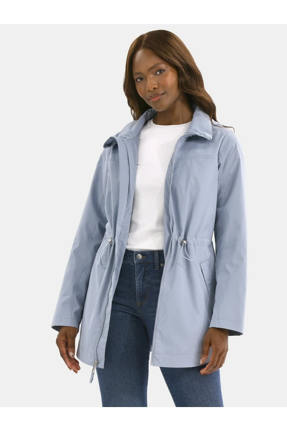 Women's Lightweight Anorak Jacket with Hood, Sizes XS-2X