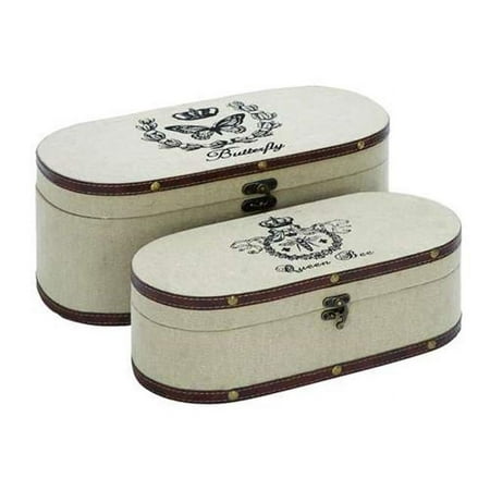 54708 Nature Garden Themed Jewelry Box Set With Burlap