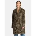 thumbnail image 1 of Time and Tru Women's and Women's Plus Faux Wool Boyfriend Coat, Sizes XS-2X, 1 of 6