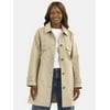 Time and Tru Women's Belted Trench Coat, Midweight