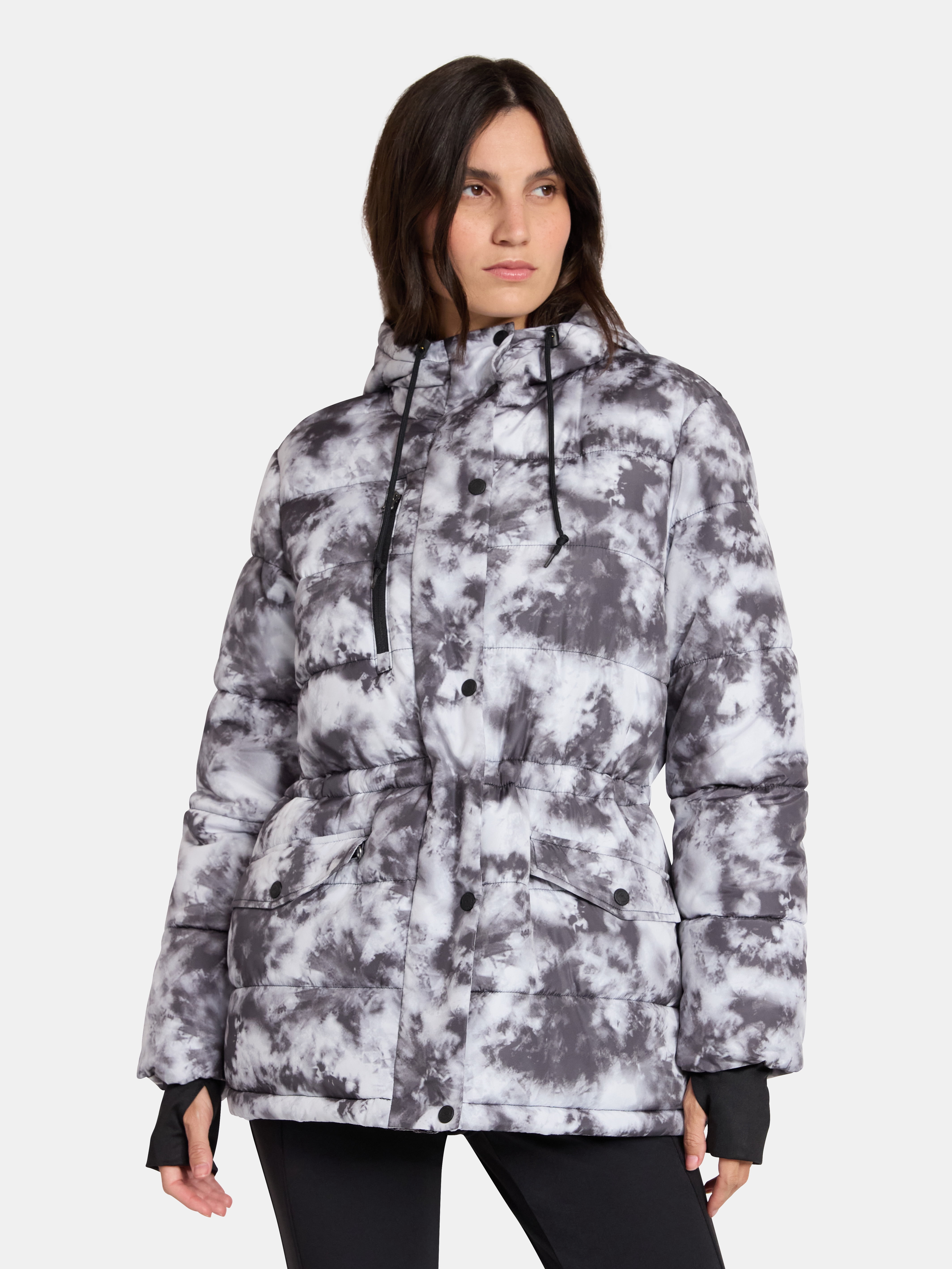 Ozark Trail Women's and Women's Plus Mid Length Puffer Coat, Sizes XS-2X