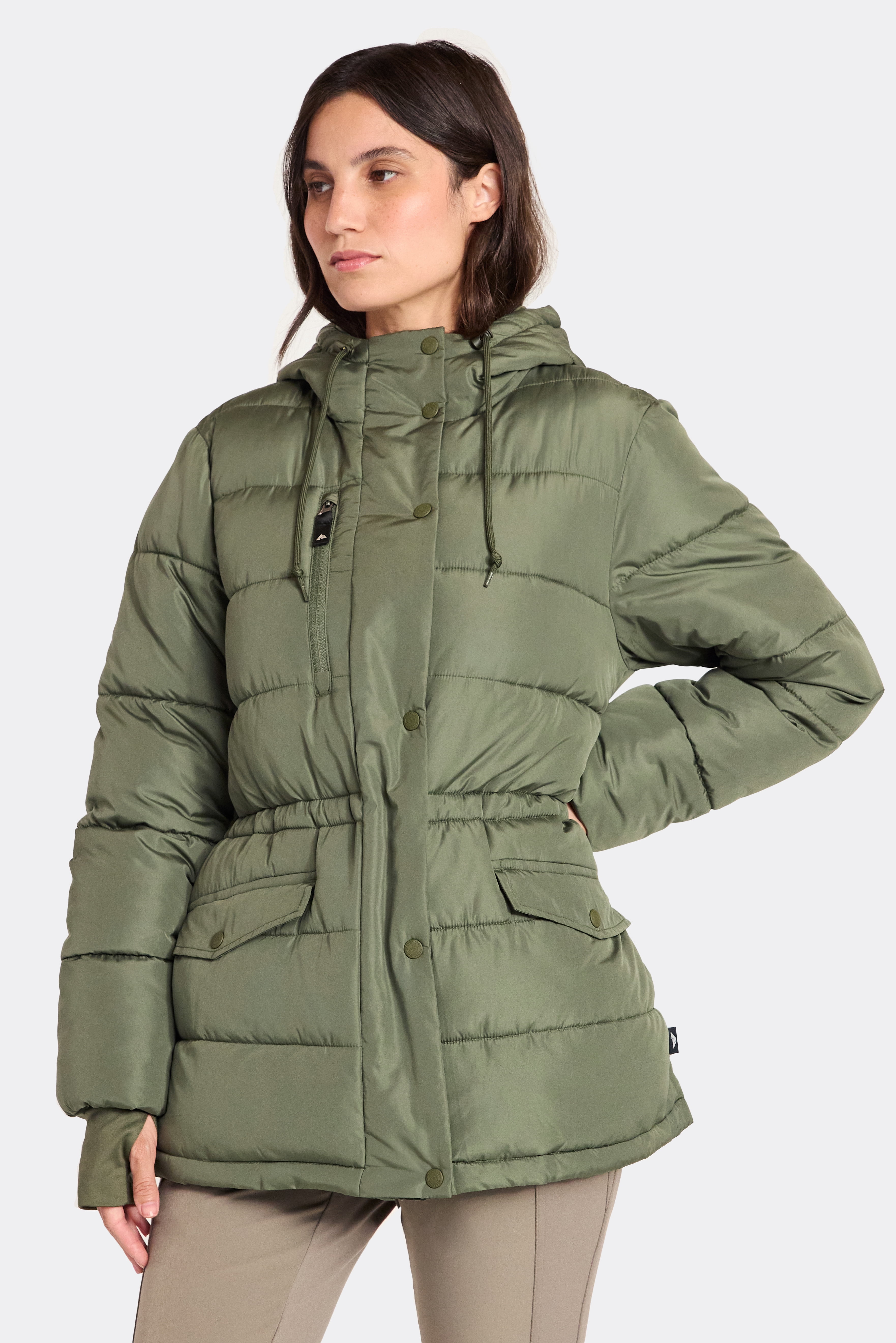 Ozark Trail Women's and Women's Plus Mid Length Puffer Coat, Sizes XS-2X
