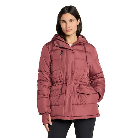Ozark Trail Women's and Women's Plus Mid Length Puffer Coat, Sizes XS-2X