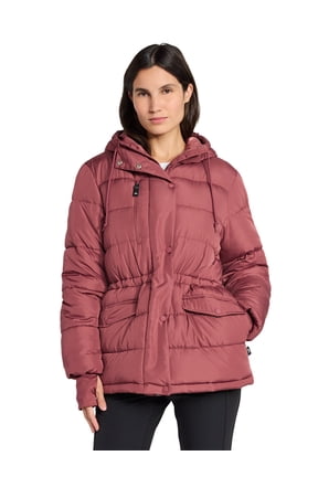Women's and Women's Plus Mid Length Puffer Coat, Sizes XS-2X