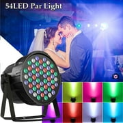 54LED Par Lights DMX RGBW Stage Lights Sound Activated DJ Party Light with Stand for Church Wedding Concert Club Dance