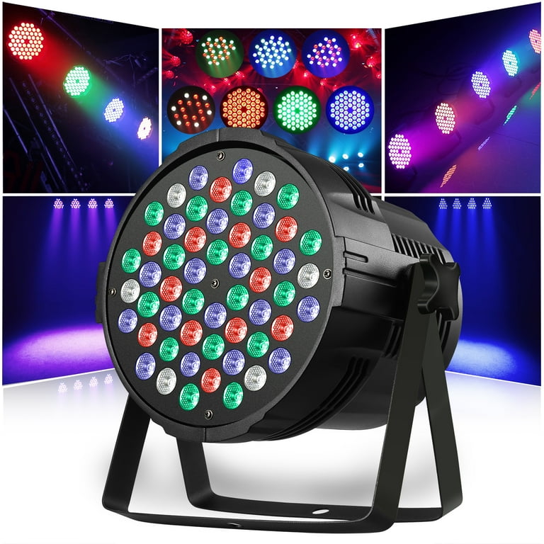54LED Par Lights DMX RGBW Stage Lights Sound Activated DJ Party