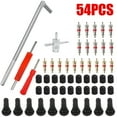thumbnail image 1 of 54PCS Valve Stem Puller Installer Tool Kit ,Valve Stem Installation Remover Repair Tool Puller Car Tire Plug Core，Single Head Tire Valve Core Remover Installer Tool,4 Way Valve Core Remover, 1 of 10
