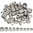 thumbnail image 1 of 54Pcs 9 Style Stainless Steel Large Hole Beads Column Rondelle Hair Beard Beads Metal Braiding Beads Viking Hair Beads Braid Hair Loose Spacer Beads for Men and Women Jewelry Making, 1 of 6