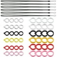 thumbnail image 1 of 54Pcs Anti-Lost Necklace Lanyard Set Including 48Pcs 12 Styles Silicone Rubber Rings 6Pcs Adjustable Rubber Lanyard String Pendant Holder, 1 of 6